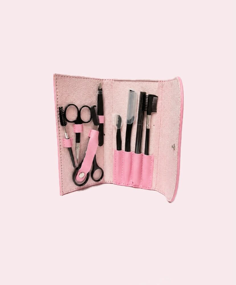 9pcs Eyebrow clip set - pink